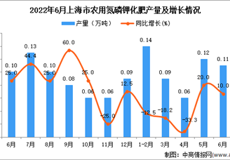 2022年6月上海农用氮磷钾化肥产量数据统计分析
